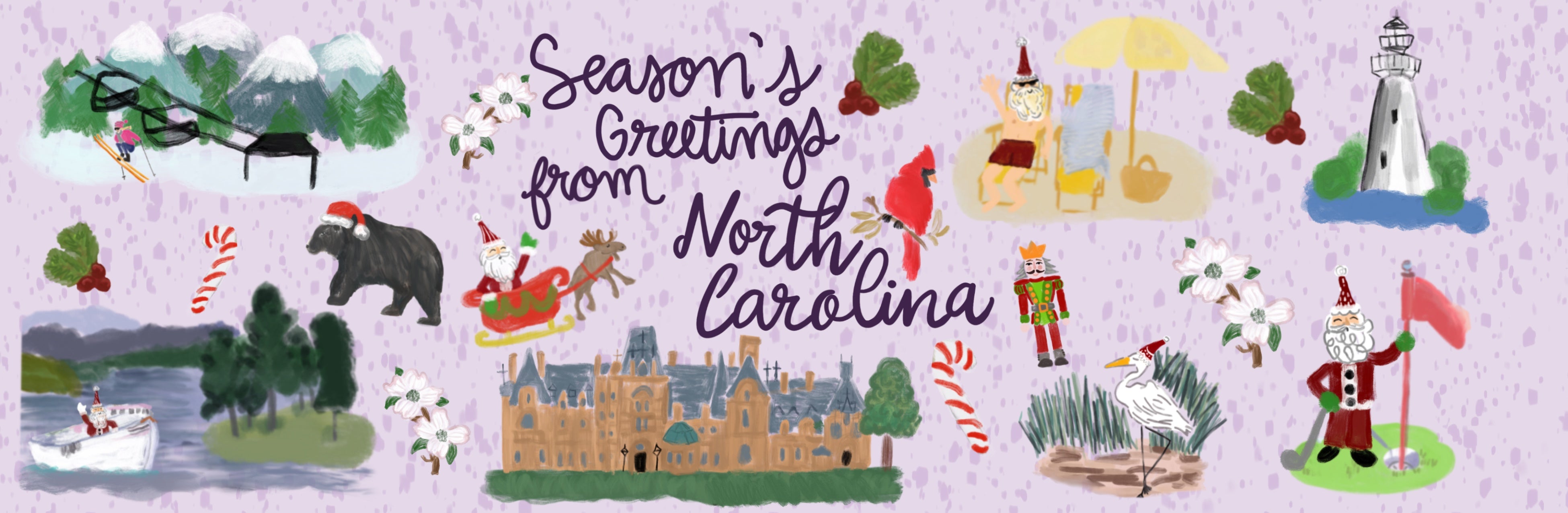 North Carolina Holiday Tin