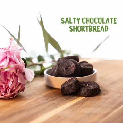 Salty Chocolate Shortbread Cookies Tube